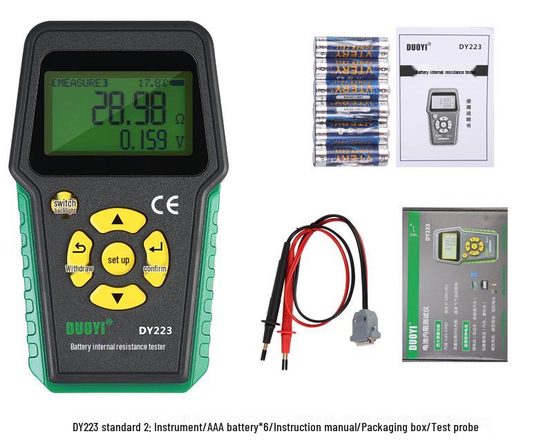 Duo Yi Battery Life & Internal Resistance Tester for Lead-Acid and 18650 Lithium Batteries