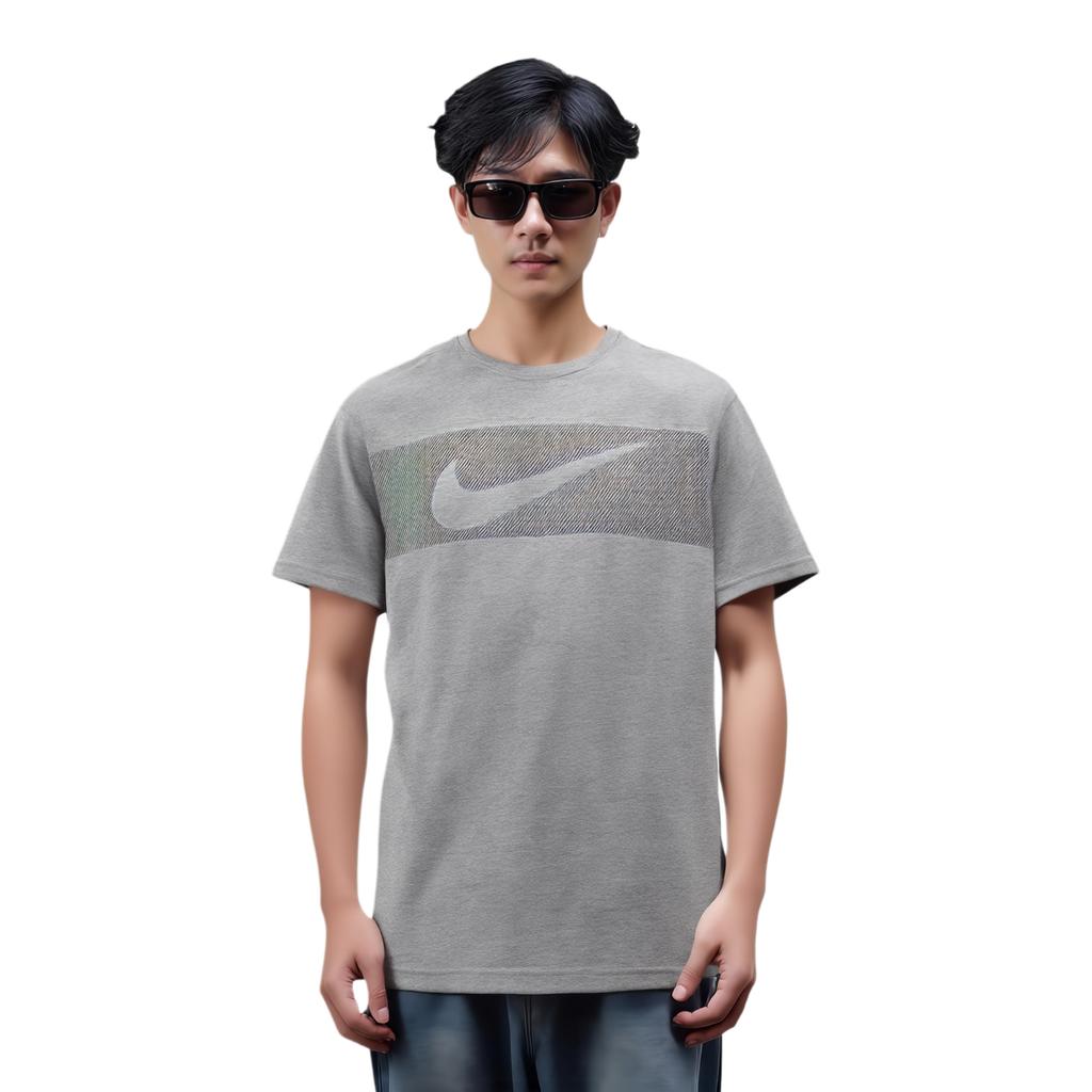 Nike Printed Logo Knit Moisture-Wicking Round Neck Sports Short Sleeve T-Shirt Men T-Shirts AJ8005-063