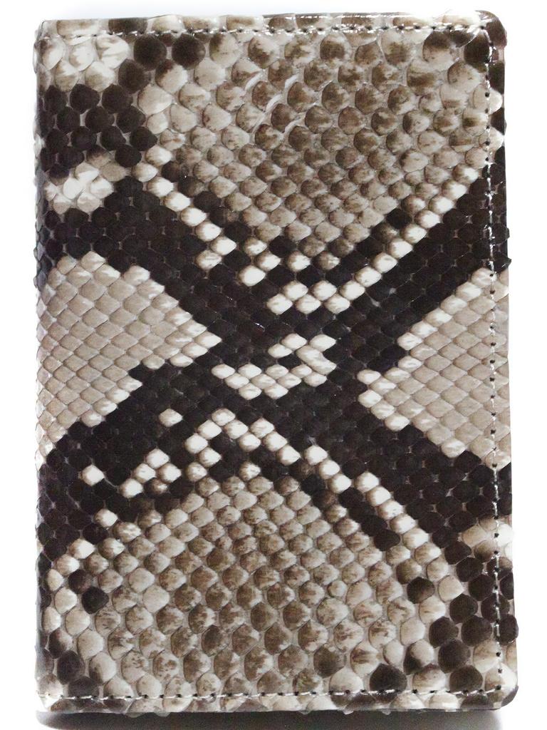Natural Diamond Python Business Card Holder, Genuine Snakeskin Leather, Made from a Single Piece of Leather, Unrivaled, for Men and Women. Genuine