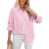 Fashionable Women's Striped Casual Shirt Tops Long Sleeve Shirt