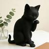 Schlafzimmer Katzen-Ornament Schwarzes Modell, Mini-Form-Ornament, 3D-gedruckte Matte gratfreie Skulptur Dekorative Figur für Schreibtisch Eingangsbereich Elegant