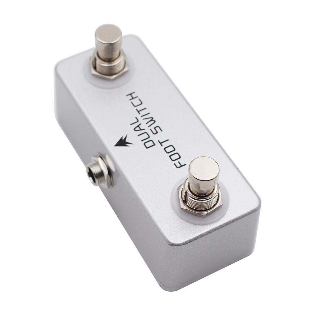 MOSKYAUDIO Dual Footswitch Amp Channel Footswitch Locking Function Aluminum Alloy 6.35mm Stereo