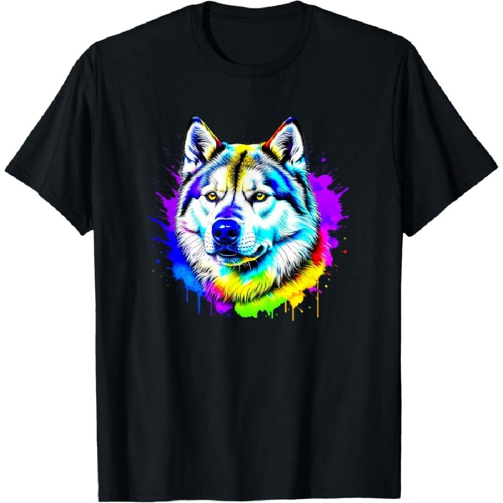 

Alaskan Malamute Pop Art & Splash Art Alaskan Malamute T-Shirt(4) S