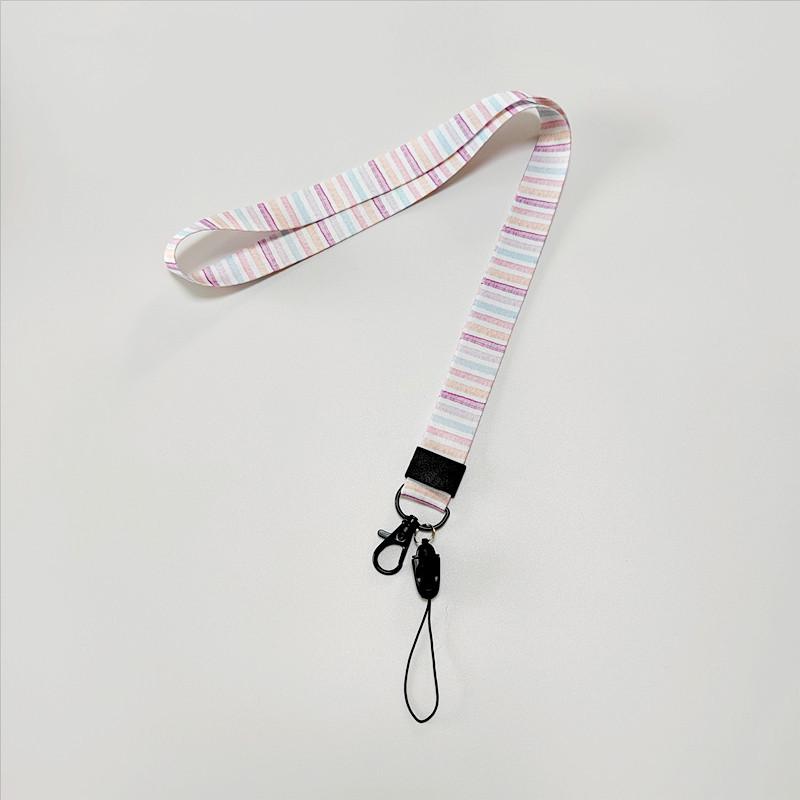 Florales Gurtband-Lanyard Handyhülle mit abnehmbarer Flugzeugschnalle - Anti-Drop Hals- & Ausweis-Lanyard