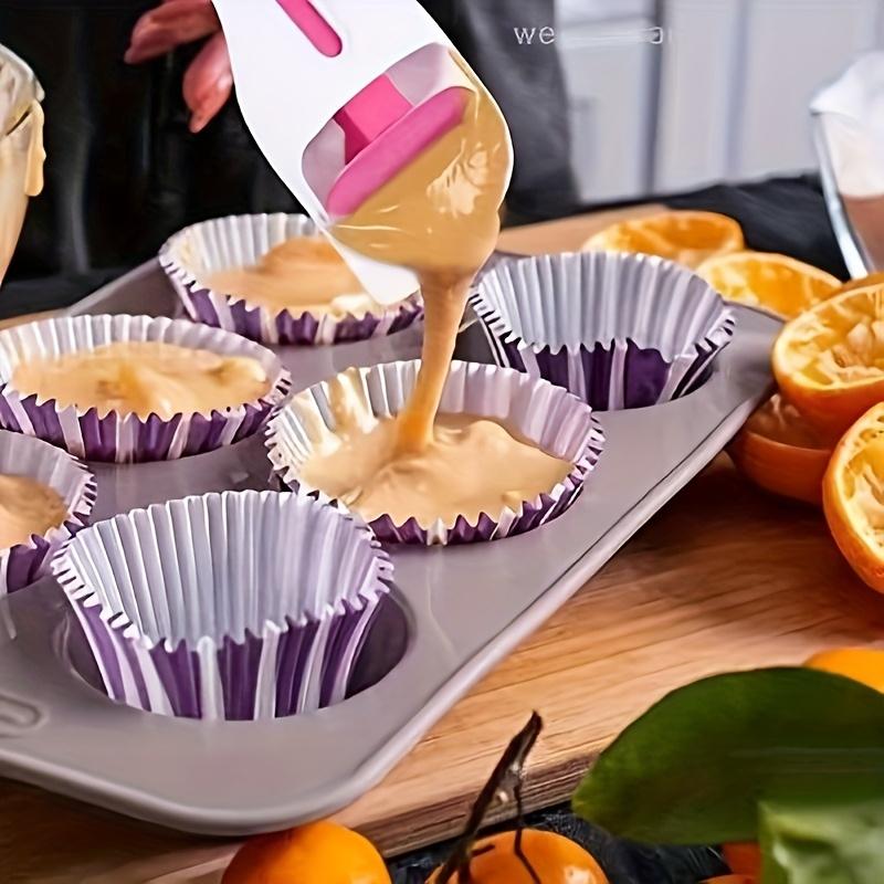 Non-Stick Cake Spoon Push-Pull Mechanism for Cakes Pastries Tarts Brownies Cookies, Easy Clean Baking Tool
