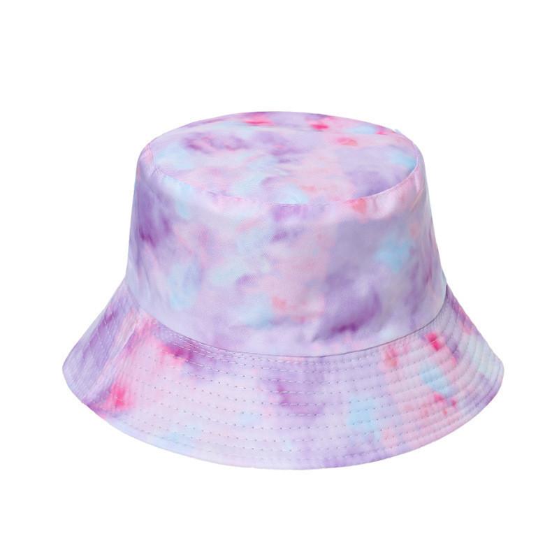 Tie Dye Fisherman Hat Sun Protection Hat Ink Wash Dye Bucket Hat Summer Unisex Fashion