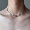 Collana Girocollo Nodo Colore Argento Gotico per Donne Uomini Punk Hip Hop Metal Giunzione Catena Ossa di Serpente Gioielli Regali