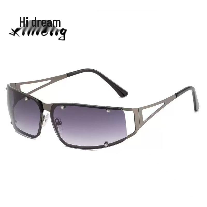 2024 Y2K Hollow Metal Sunglasses for Women - European & American Hot Girl Disco Party Fashion