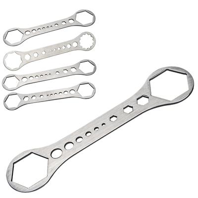 Clé pour vélo Clé pour fourche de suspension de vélo Acier inoxydable Réparation de capuchon supérieur de vélo