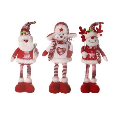 Verstelbaar Been Kerstfiguren Stijlvolle Pluche Decoratie Huisaccessoire Draagbaar voor Feestdagen Ornament Display
