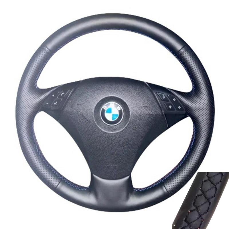 

For BMW E60 523 530 523li 525 520li 535 545i Custom Hand Stitched Microfibre Leather Car Steering Wheel Cover