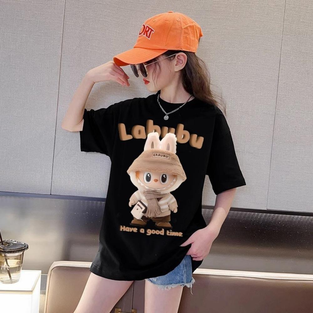 Children's T-shirt, neutral cartoon printed shirt, oversized short sleeved T-shirt