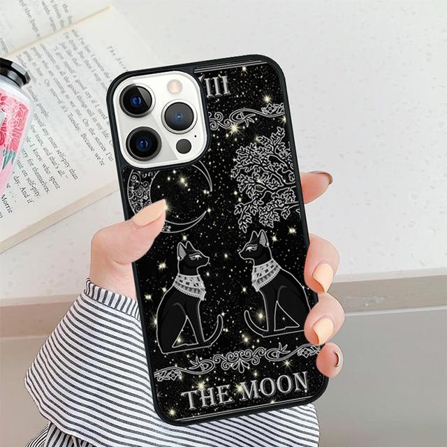 Witches Moon Tarot card Phone Case For iPhone 17 Air 16 15 14 plus 12 13 Pro max Soft Bumper Shell Cover coque