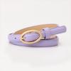 New Women's Belt Fashionable Versatile Candy Color Decorative Jeans Belt for Women Korean Style Oval Pin Buckle Thin Belt