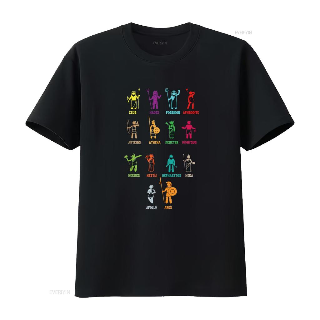 Mitologia Greca Dei della Grecia Maglietta vintage Lavata Traspirante moda Top Per l'Uso Quotidiano Versatile Unisex Morbido grafico