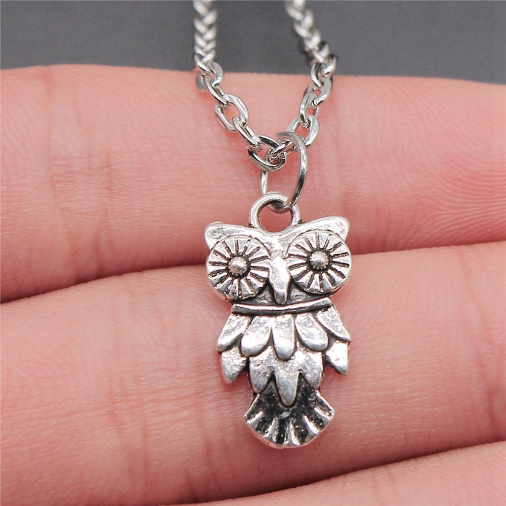 Pendentif Sagesse Hibou Aigle en Bronze Antique, Collier Collier Maman, Nouveauté Cadeau