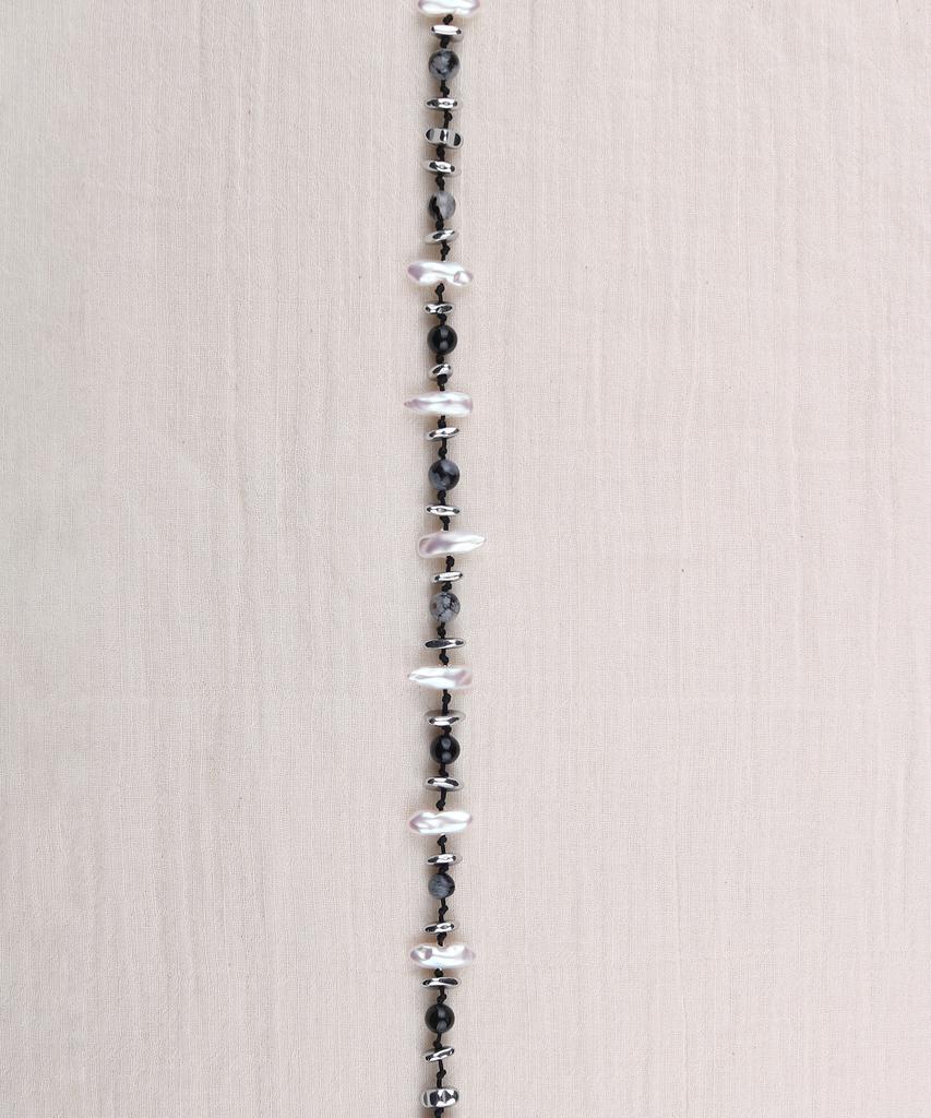Rubati Terra Hematite Pearl Necklace_Black
