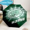 Custom Name Umbrella Celtic Football Crest Umbrella 8-Frame for Travel, Camping, Casual Lightweight Portable, Essential for Family Gifts