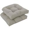 2Pcs/Set Low Back Wicker Chair Cushion Thicken Outdoor Furniture Garden Dining Patio Chair Cushion Seat Pad Backrest Cushion