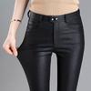 Women's High Waist Plus Velvet Stretchy Pencil Pants - Frosted Matte, Skinny Fit Base Layer for Autumn & Winter