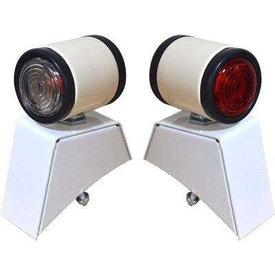 Mudguard Lamp Set with Brackets, Compatible with Massey Ferguson Rear Lights ATJ2071 MF 135, 150, 202, 204, 20C, 2135, 2200