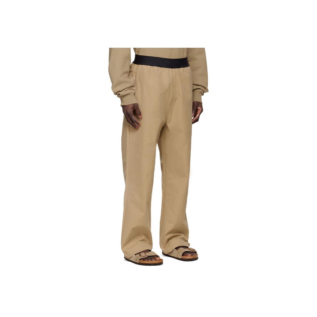 Fear Of God Essentials Ss22 Tan Cotton Lounge Pants Men Pants Oak FOG-SS22-588