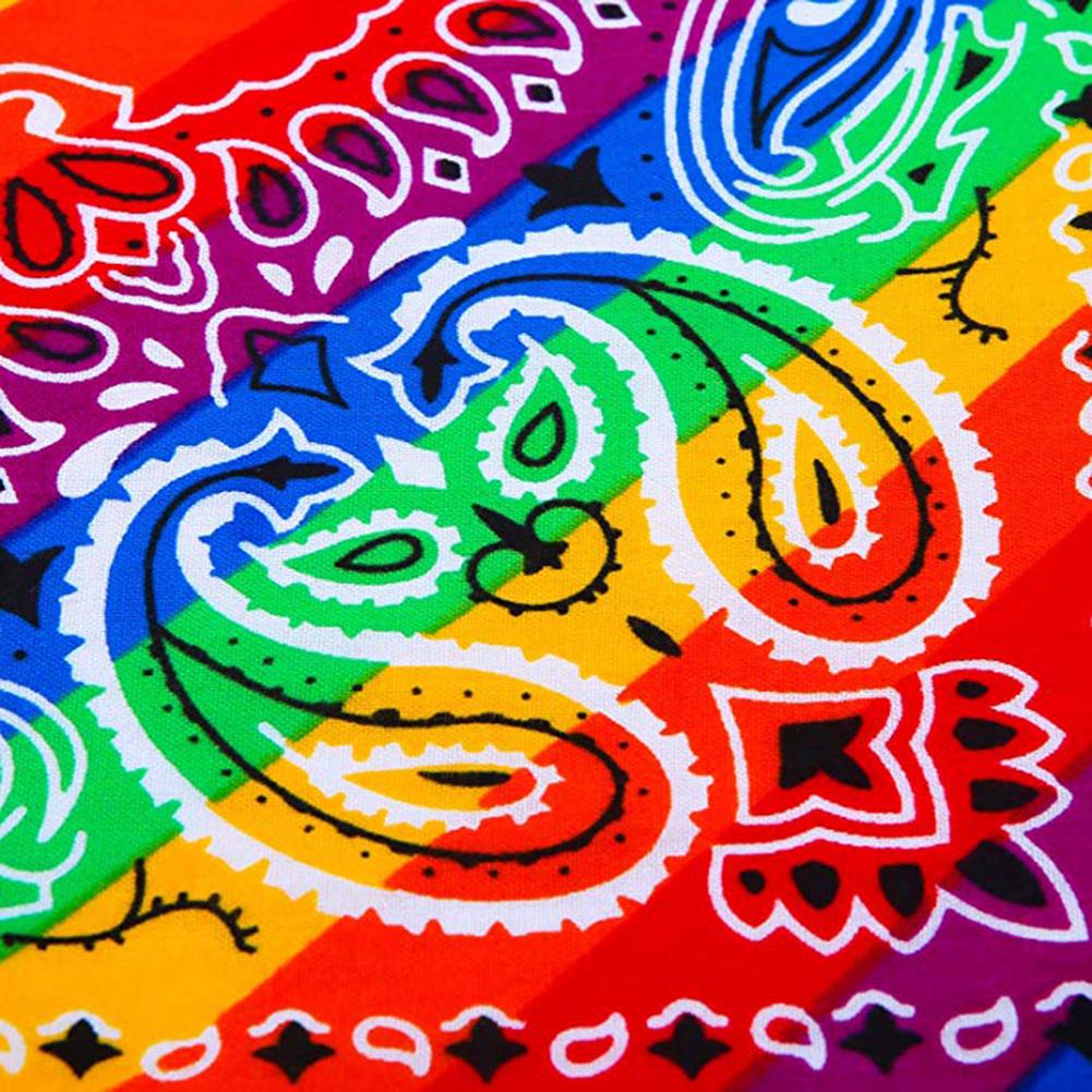 Buy 4PCS Rainbow Bandana Square Headband Hiphop Gay Pride Bandana