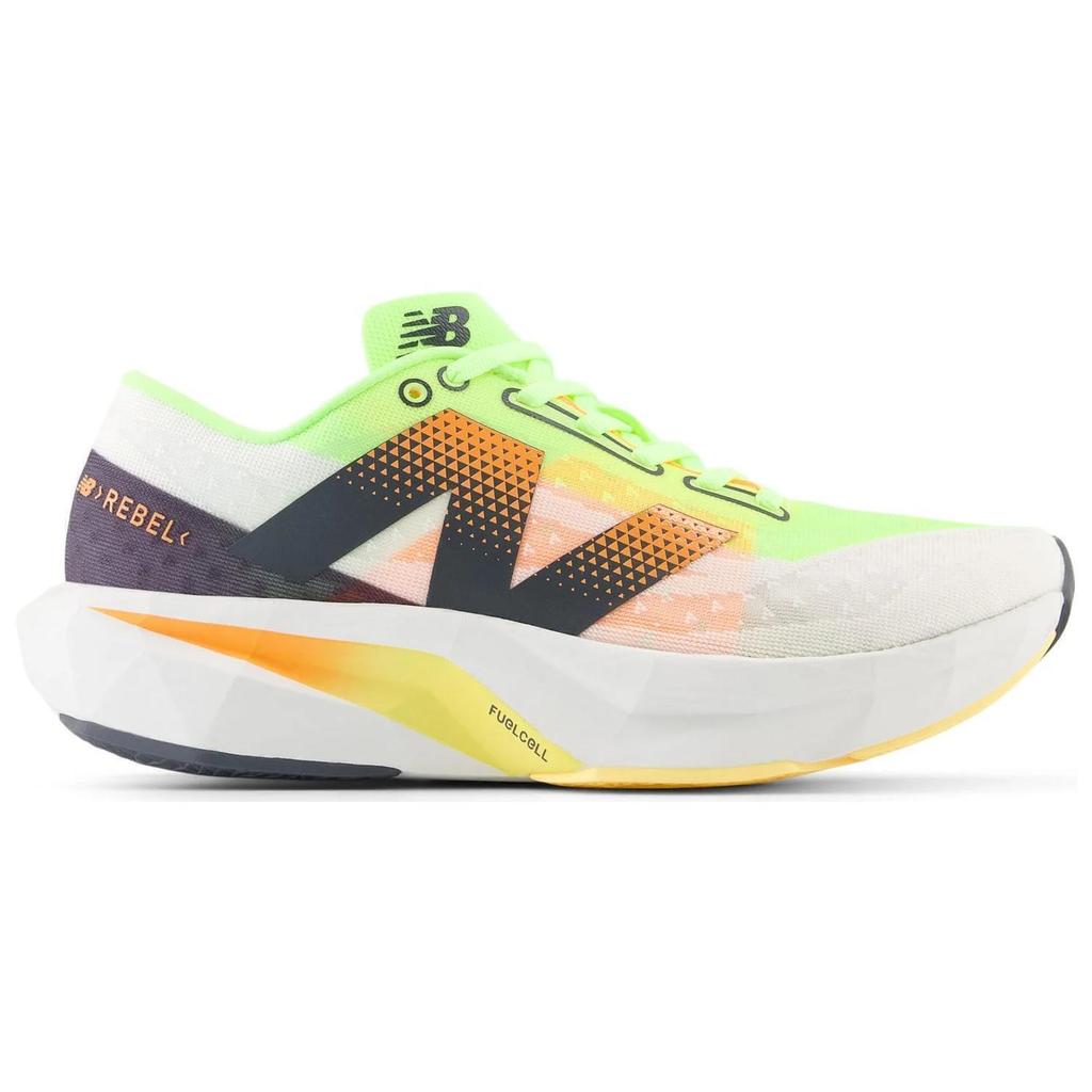 New Balance FuelCell Rebel V4 White Bleached Lime Glow W - WFCXLA4