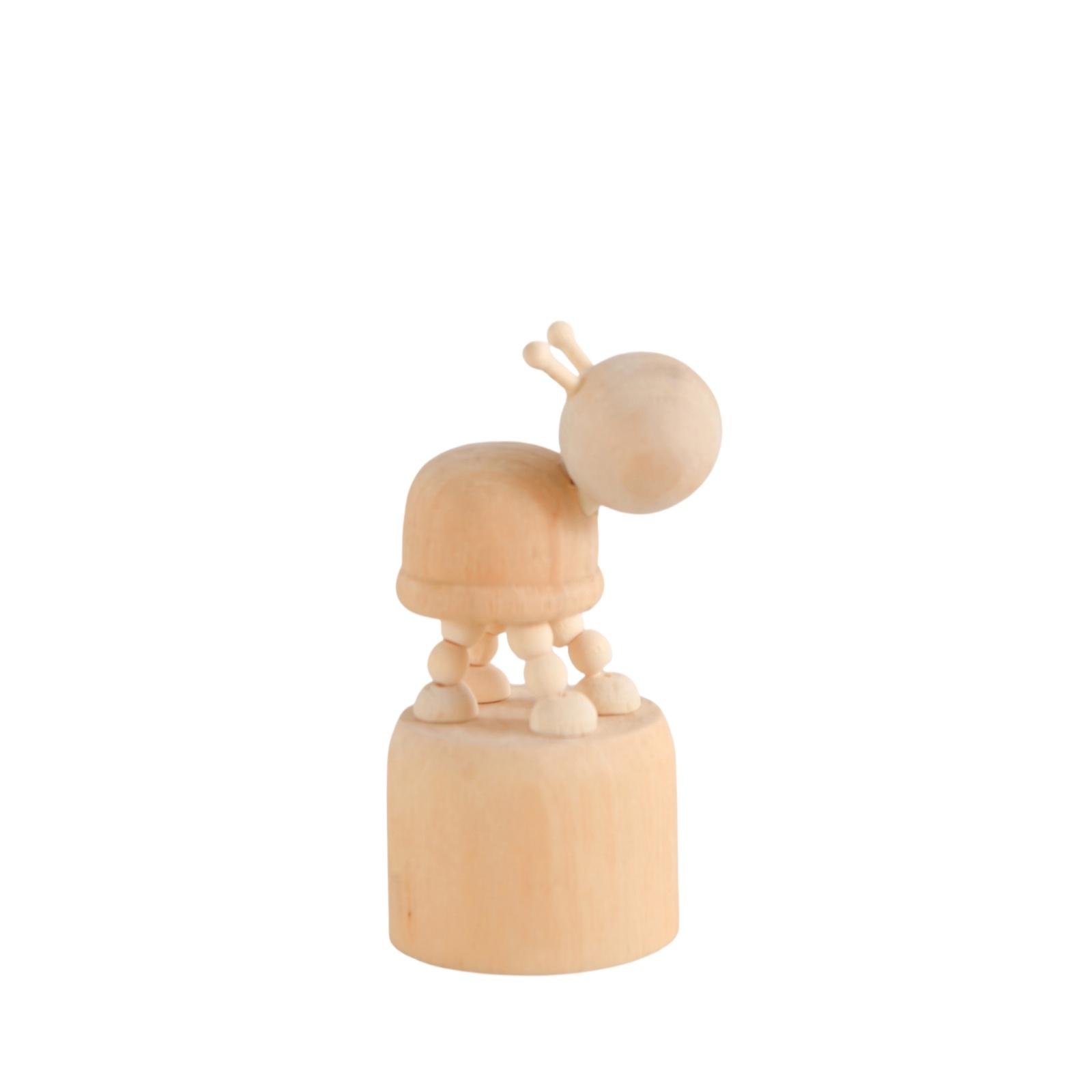 

Creative Wooden Desktop Ornament Handmade Wooden Figure Decorative Tabletop Sculpture with Movable Joints for Home Office Desk Decoration one size