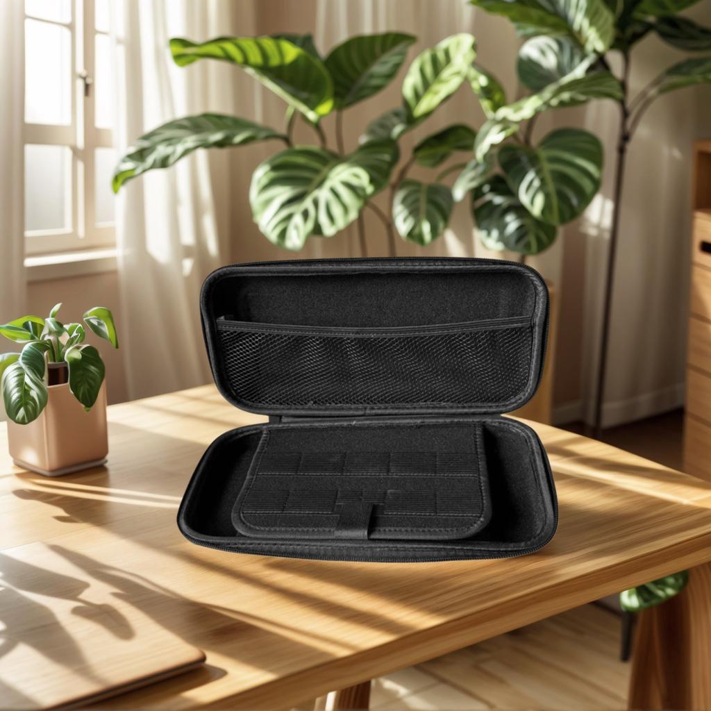 Carrying Case for 2 Scratchproof Storage Box Handheld Console Shockproof Protector Case with Handle Mesh Pocket