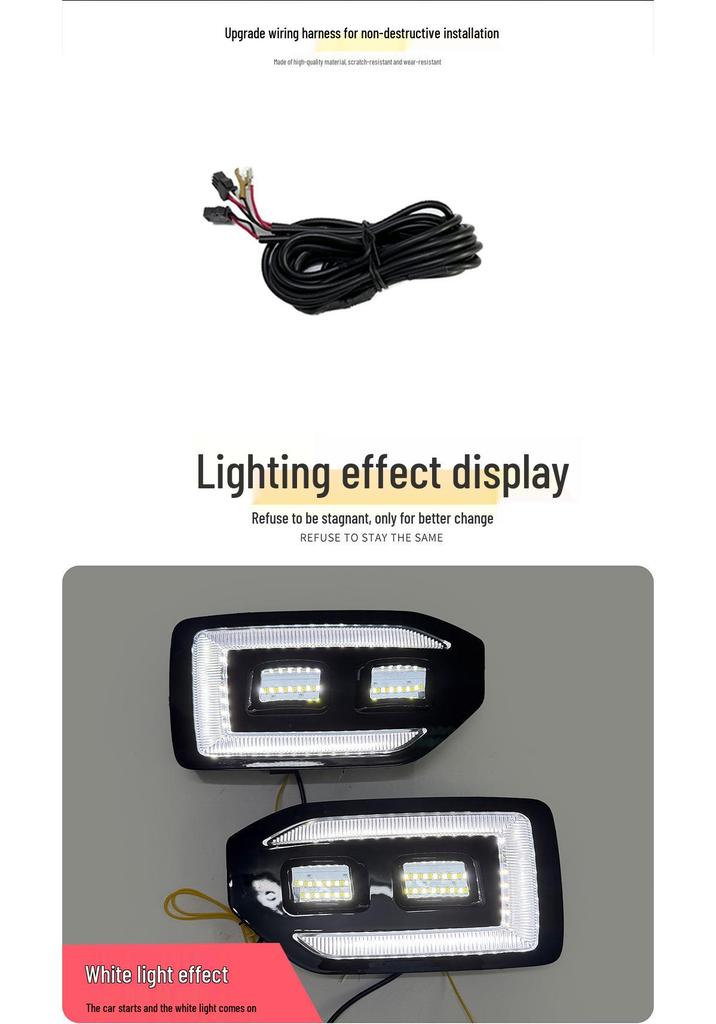 Compatible 23-26 Model Big Dog Gen 2 LED Daytime Running Lights with Flowing Turn Signals & Dual Beam Fog Lights