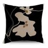 2024 Nordic Abstract Linen Pillowcase Simple Black and White INS for Home Sofa Bedside Car Pillowcase