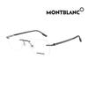 Montblanc Eyeglass Frames MB0185O 001 Square Rimless Metal Glasses for Women and Men