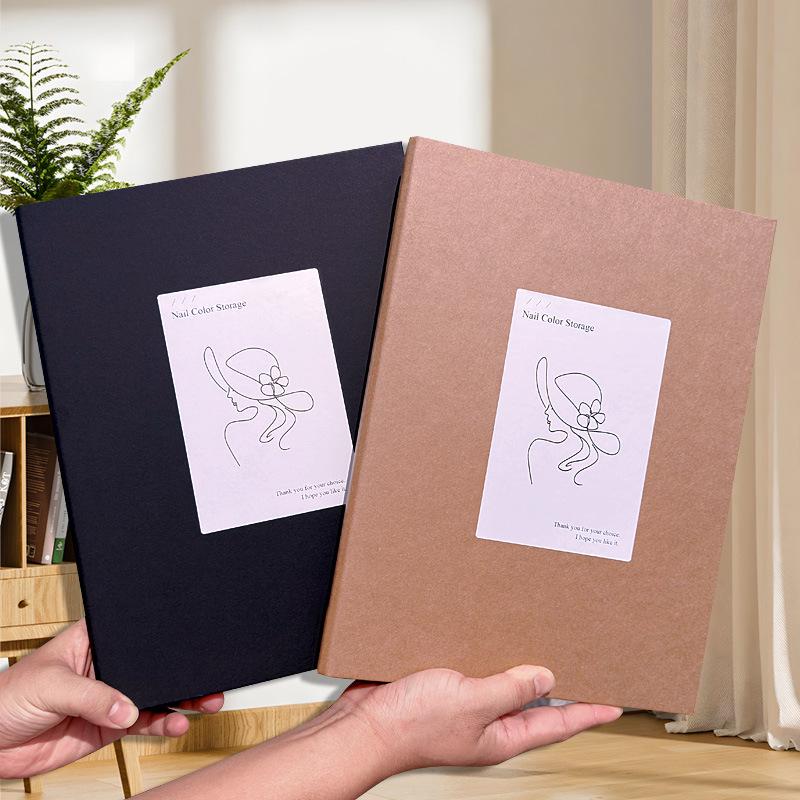

High-End Nail Color Chart Display Book with Loose-Leaf Press-On Nail Storage