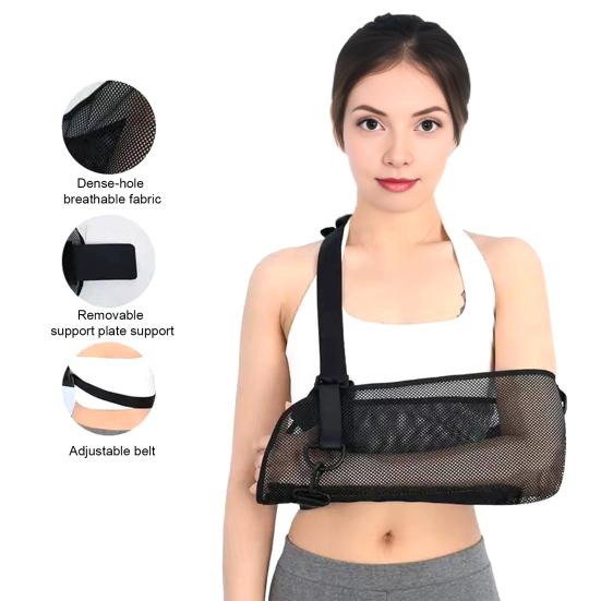 Arm Sling Shoulder Immobilizers Adjustable Ergonomic Medical Shoulder Sling Breathable Arm Brace for Torn Rotator Cuff Wrist Elbow Injury Support