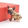 Broches de Cão Bulldog Francês Fofo de Desenho Animado para Mulheres e Crianças Broche Animal Esmaltado Acessórios para Casaco Broches Presente
