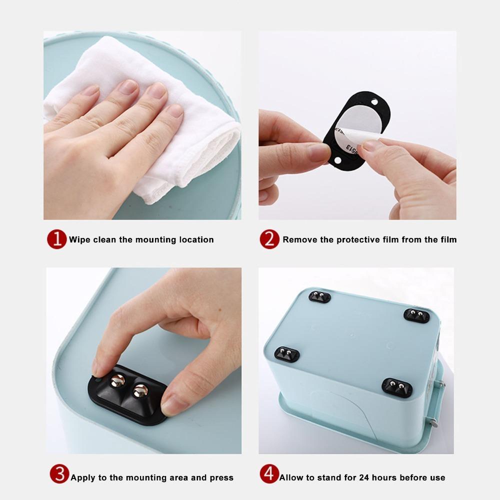 12pcs Adhesive Sticky Pulley White Universal Caster Wheels Quietly Caster Wheels Storage Boxes