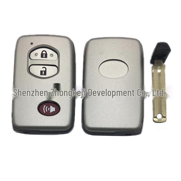 Toyota 3+1 Button Silver Smart Car Key Shell