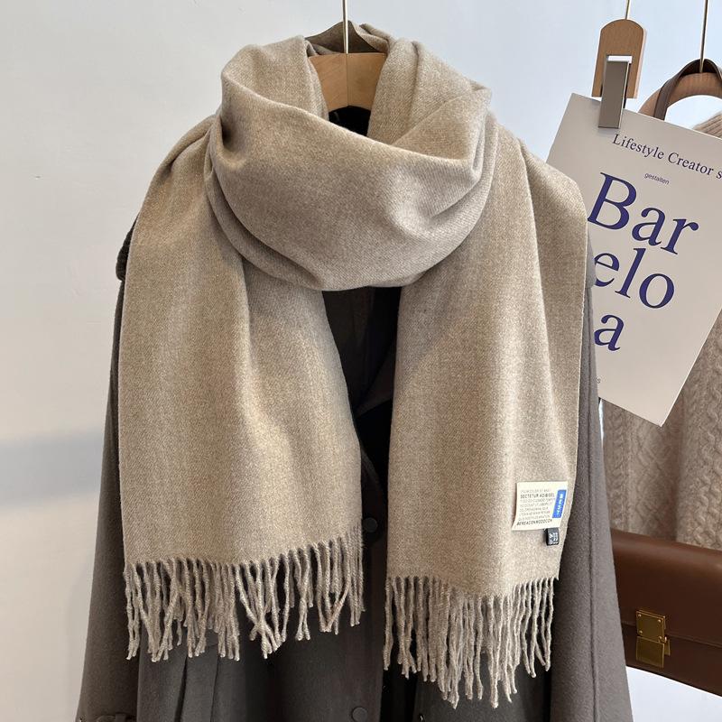 New scarf women's winter versatile shawl imitation cashmere warm high-end couple scarf