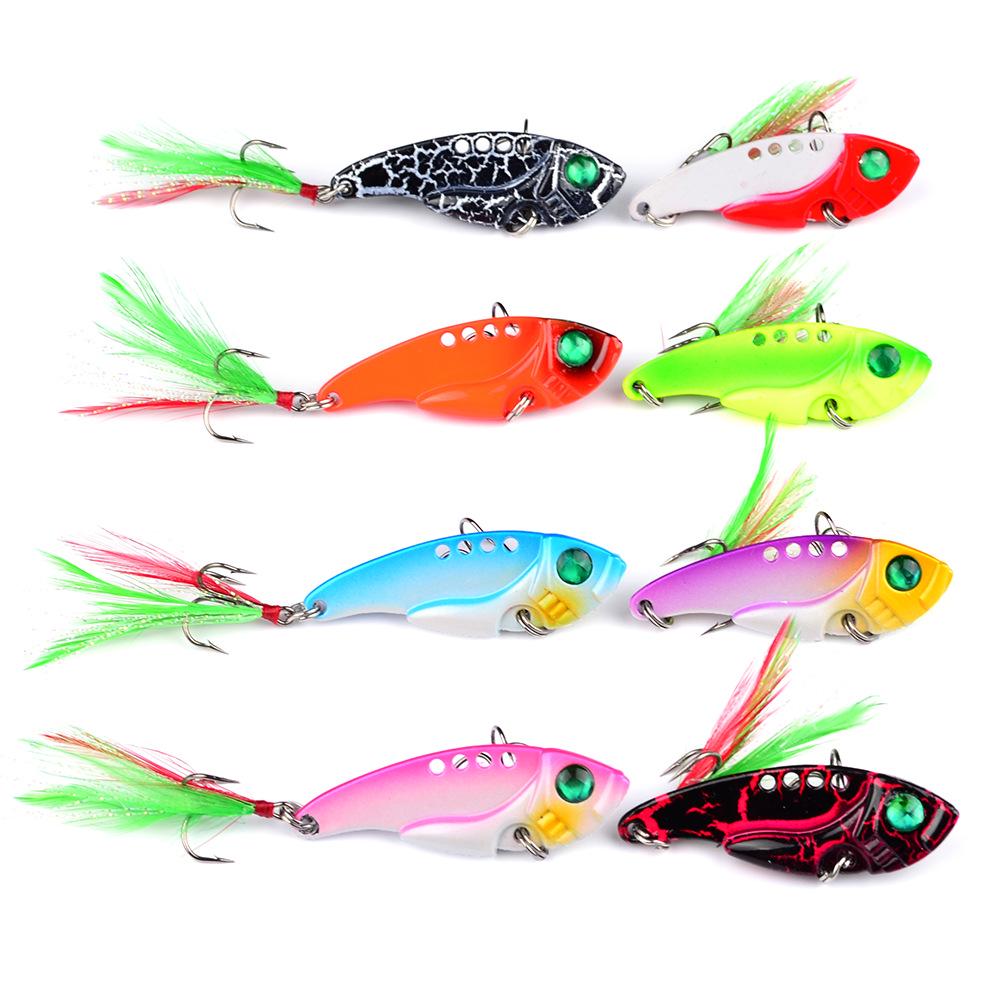 11g Lure Bait Metal Sequin Fish Bait Sequin 8 Color Vib