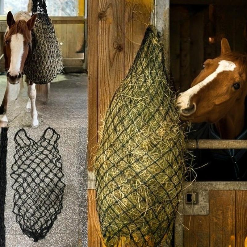 1-Piece Extra Large Horse Hay Feeding Net | Long Mesh Bag Hay Ball, for Horses Donkeys Cattle Sheep Farm Ranch Stable