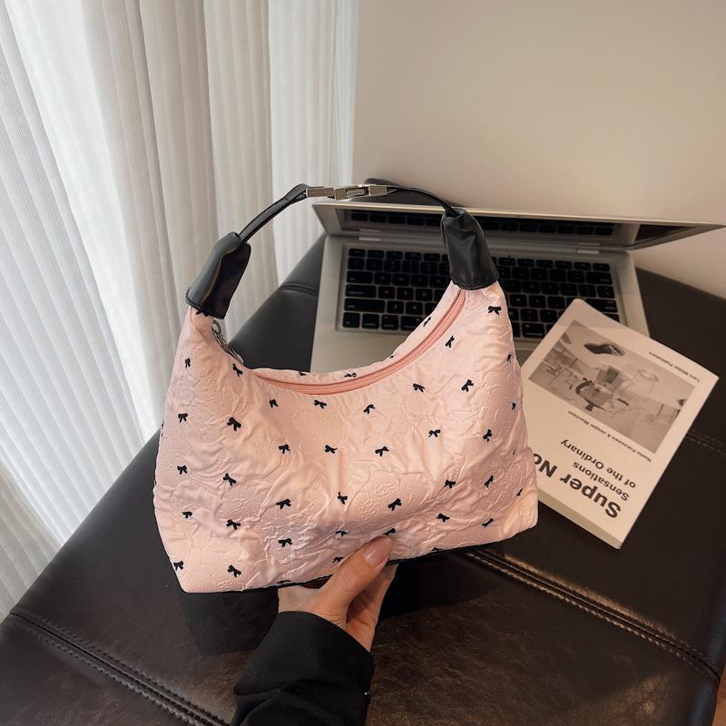 Foreign Style Polka Dot Summer New Small Square Bag Women's Bow Versatile Fashion Commuting Personality Casual Messenger Bag