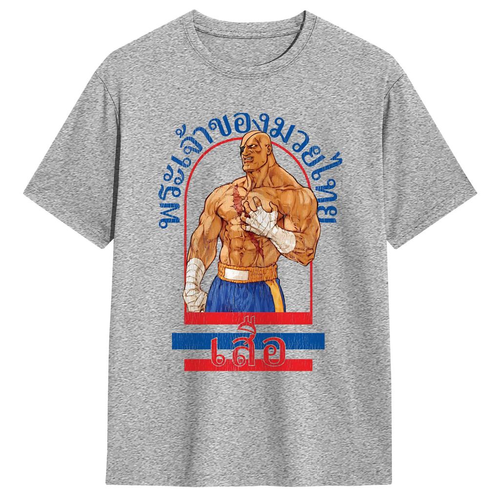 Sagat God Of Muay Thai Gym T Shirt Unisex Y2k Basic T Shirts Beach ONeck Popular Tee Shirt Custom Diy Oversized Tops