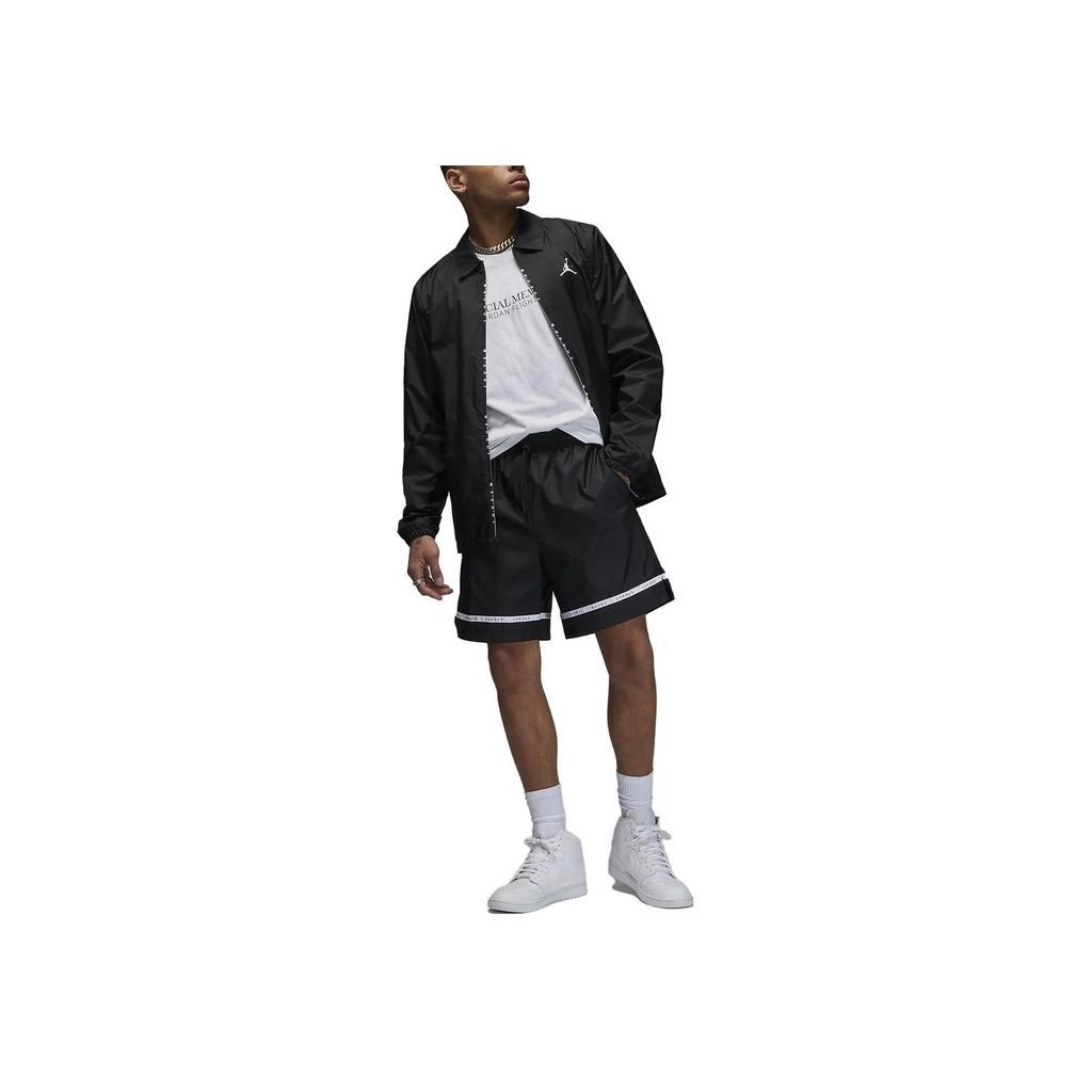 Jordan Essentials Sports Woven Drawstring Mid-Waist Shorts Men Bottoms Black DX9692-010