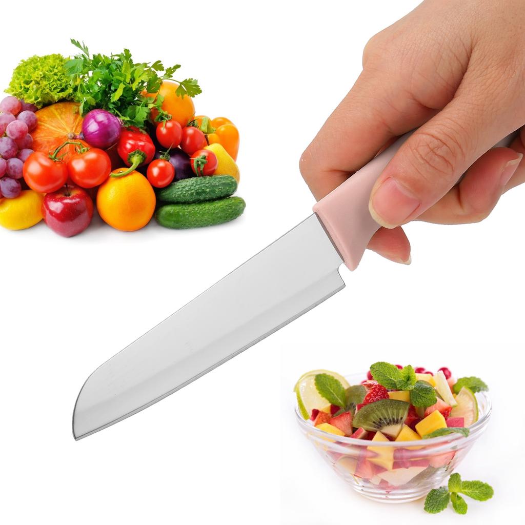 Tragbares Küchenmesser aus Edelstahl für Obst und Melonen mit Hülle für den Heimgebrauch