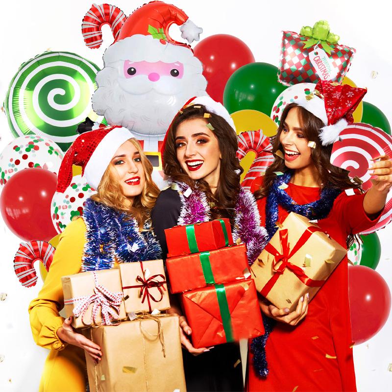 Christmas Balloons Santa Claus Snowman Happy New Year Christmas Party Decorations Globo Kids Gifts Toys Xmas Birthday Party Decorations