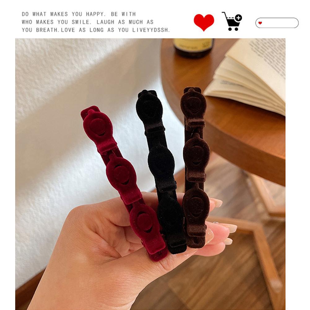 Flocked Braided Hair Clip Side Bangs Clip Simple Fringe Hairpin Cute Hairgrip Fashion Hair Accessories Women Headwear Sweet Hair Ornament