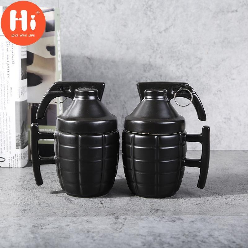 Hi Creative Grenade with Lid Ceramic Mug Coffee Cup Personalized Gift