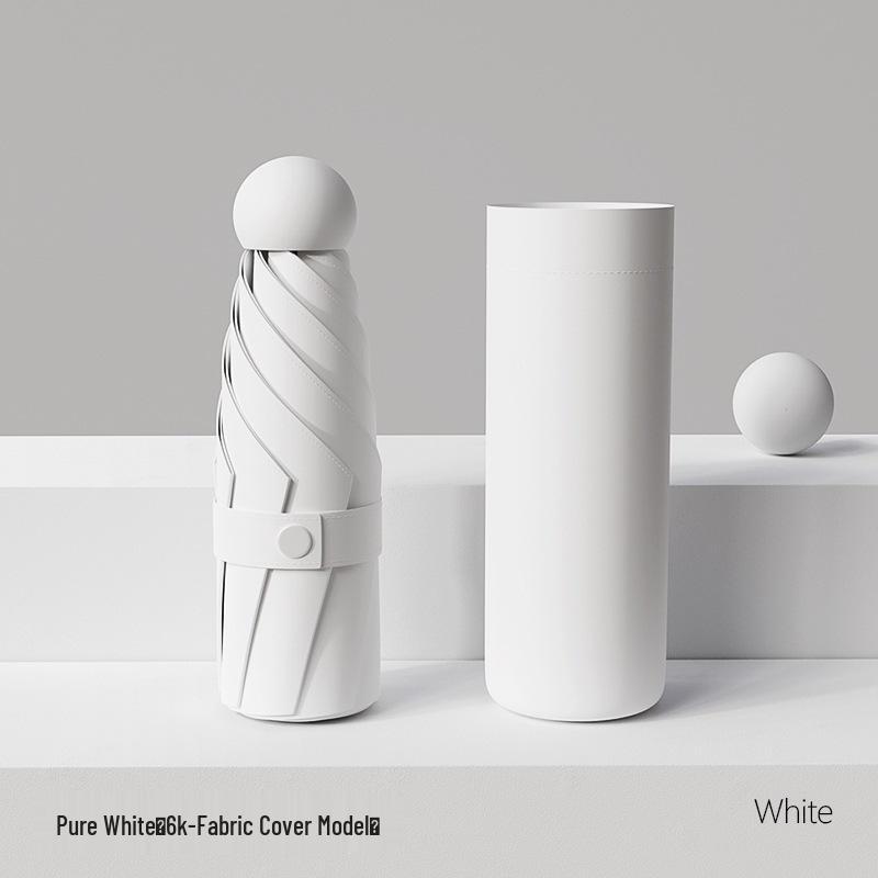 Compact Five-Fold Umbrella: Portable Pocket Sunshade & Rain Parasol for Women, Anti-UV Sunscreen Protection.