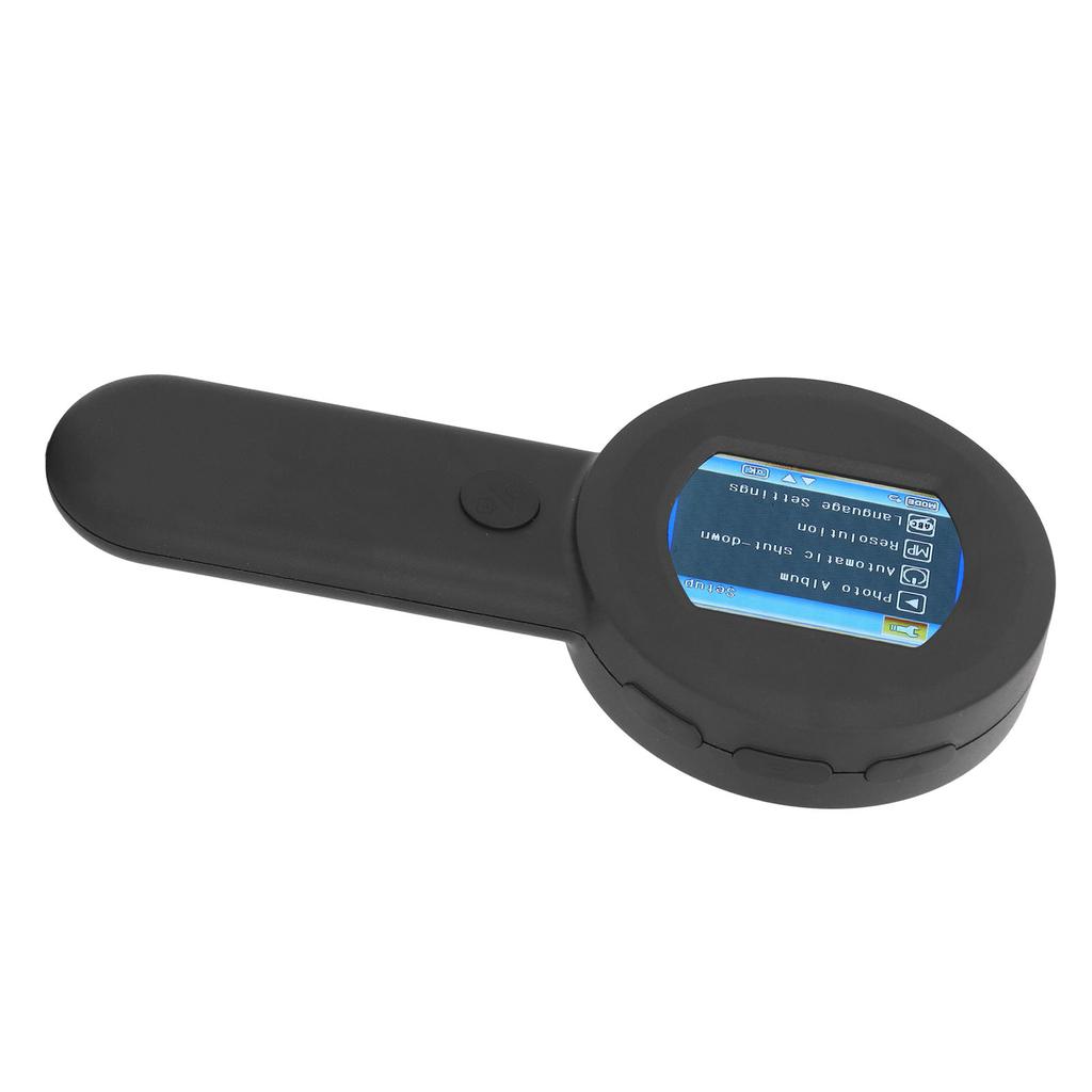 Handheld Electronic Magnifying Glass USB 2in IPS Screen with 8 LED Lights Portable Desktop Magnifier for Coin Jewelry